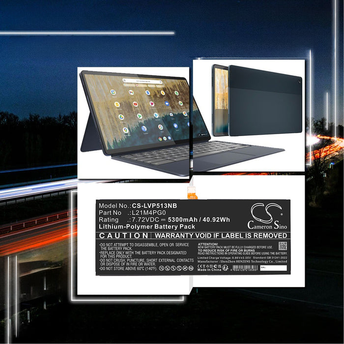 Lenovo IdeaPad Duet 5 Chromebook 13Q7C6 82QS0000US IdeaPad Duet 5 Chromebook 13Q7C6 82QS0002FR IdeaPad Duet 5  Laptop and Notebook Replacement Battery