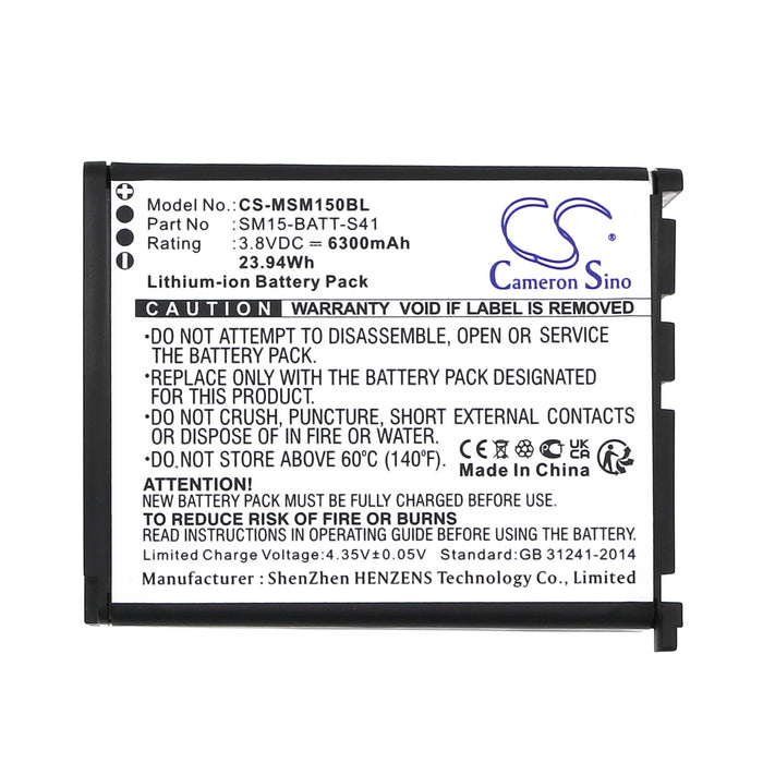 Modster SM15 SM15N SM15W SM15X Barcode Replacement Battery