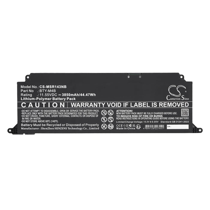 MSI F13MG-206XES Modern 14 Laptop and Notebook Replacement Battery