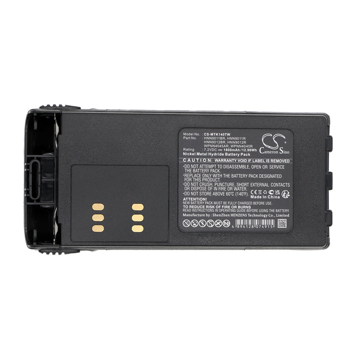 Motorola CT150 CT250 CT450 CT450LS GP140 GP240 GP280 GP308 GP320 GP328 GP330 GP338 GP339 GP340 GP360 G 1800mAh Black Two Way Radio Replacement Battery