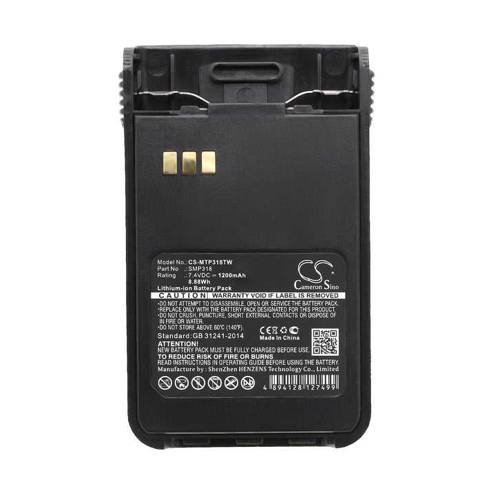 Clarigo SMP-318 Two Way Radio Replacement Battery