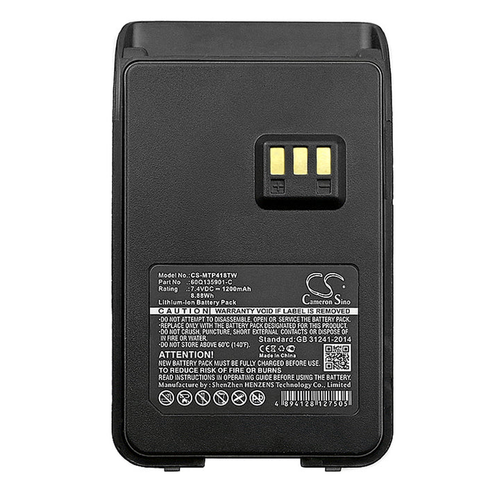 Clarigo SMP-418,SMP-458,SMP-468 Two Way Radio Replacement Battery