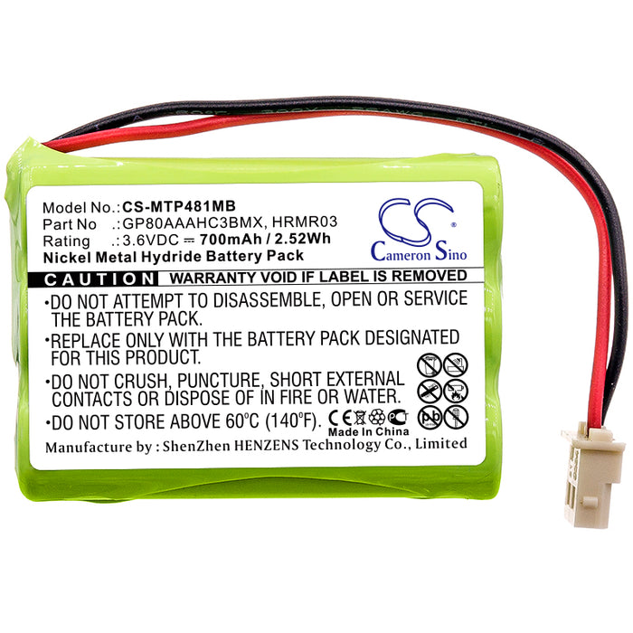 Fisher-Price M6163 J2457 TEL10160 J2458 Baby Monitor Replacement Battery