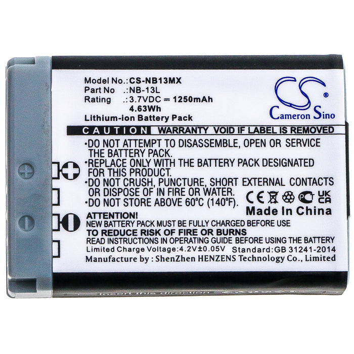 Canon Powershot G7X Powershot G5X Powershot G9X Powershot G7X MARK 2 Powershot SX720HS PowerShot G7X II PowerShot G7X M2 Po Camera Replacement Battery