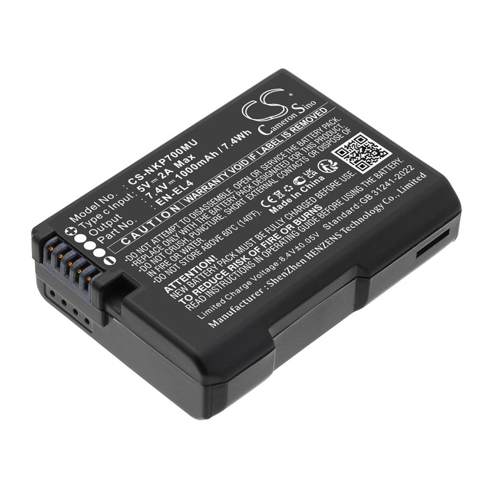 Nikon D2H D2Hs D2X D2Xs D3 D3S D3X F6 Camera Replacement Battery