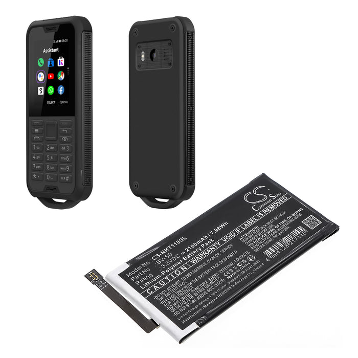 Nokia 800 Tough TA-1186 TA-1186 DS Mobile Phone Replacement Battery
