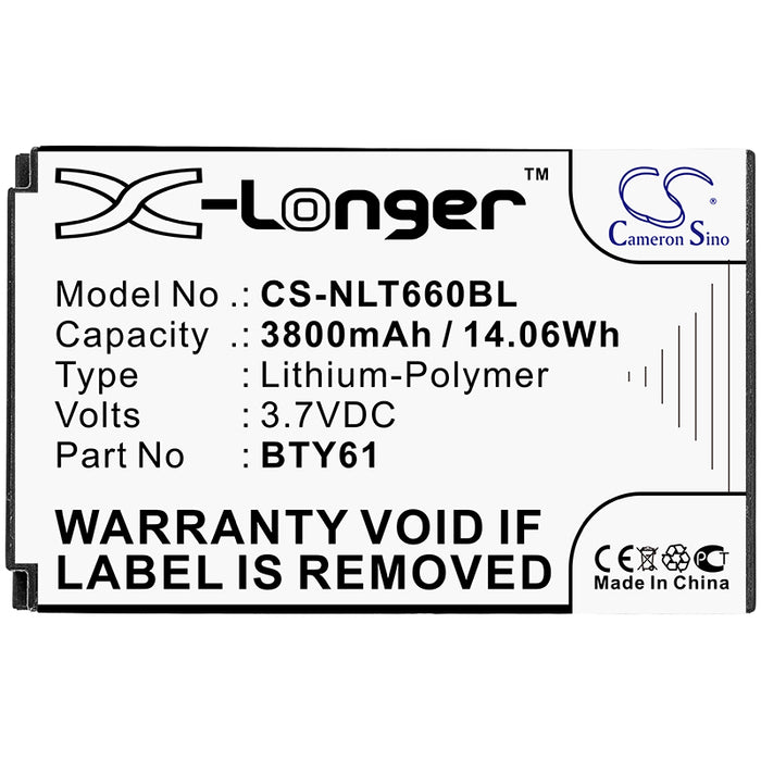 Newland MT60 MT60E MT60H MT66 MT6550 MT6550 Pro PT60 Barcode Replacement Battery