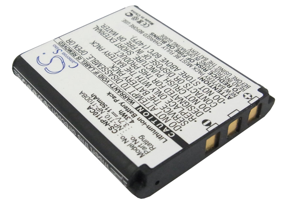 Casio Exilim EX-FC200S Exilim EX-FC500S Exilim EX-Z200 Exilim EX-Z2000 Exilim EX-Z2300 Exilim EX-Z3000 Exilim EX-ZR10 Exili Camera Replacement Battery
