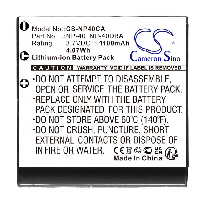 BenQ DC P500,P600,E510,E520,E520+,E610 Camera Replacement Battery