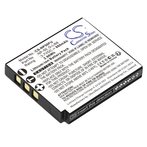Fujifilm FinePix F60fd,FinePix F100fd,FinePix F50fd,FinePix F200EXR,FinePix F70EXR,FinePix F75EXR,FinePix XP100,FinePix X20 Camera Replacement Battery