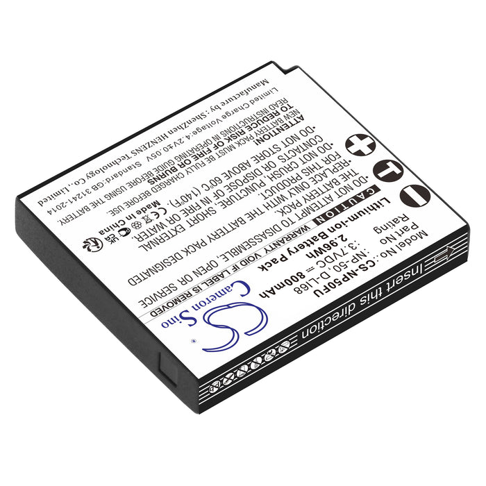 Pentax OptioS12,OptioS10,OptioA36 Camera Replacement Battery