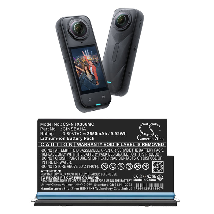 Insta360 One X5 Camera Replacement Battery