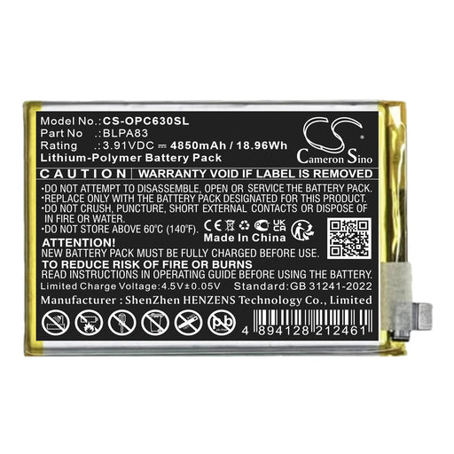 Realme RMX3939 Realme C61 Realme C63 Realme C65s Mobile Phone Replacement Battery