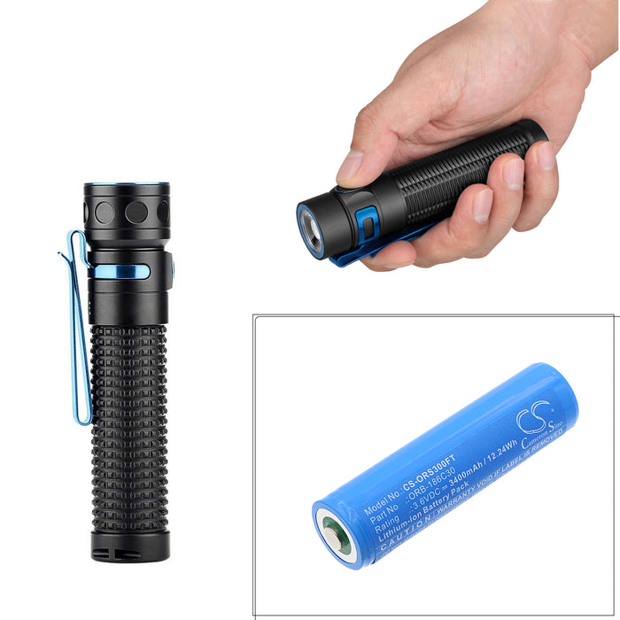 Olight Baton Pro,H2R headlamp,Perun headlamp,R20,S2R,S2R II,S30R II,S30R III,Warrior MINI I,Warrior MINI II Flashlight Replacement Battery