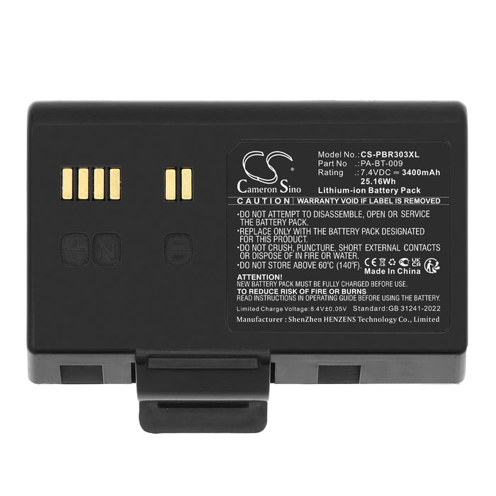 Brother RJ-3035B RJ-3055WB 3400mAh Printer Replacement Battery