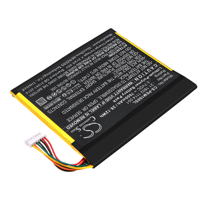 PEUGEOT EM-100 Tablet Replacement Battery