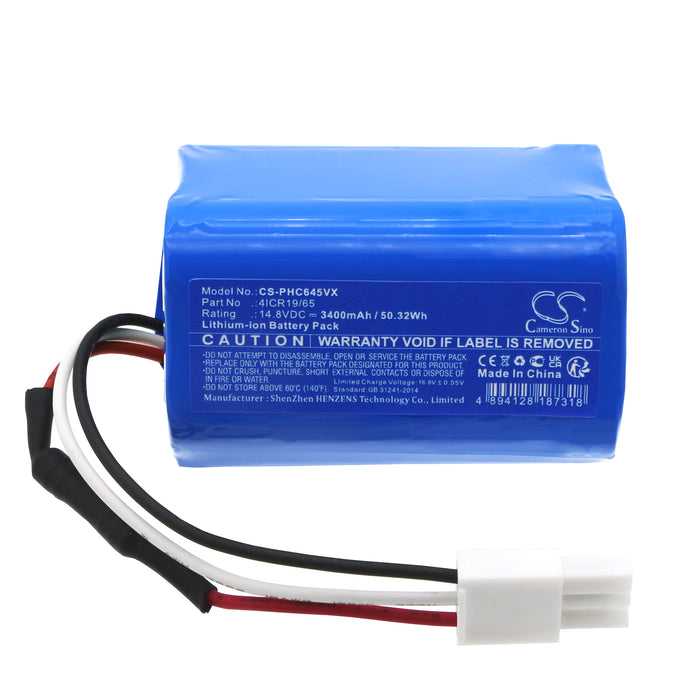 Philips PowerPro Aqua FC6400 FC6400 01 FC6401 01 FC6400 FC6401 FC6402 FC6400 81 3400mAh Vacuum Replacement Battery