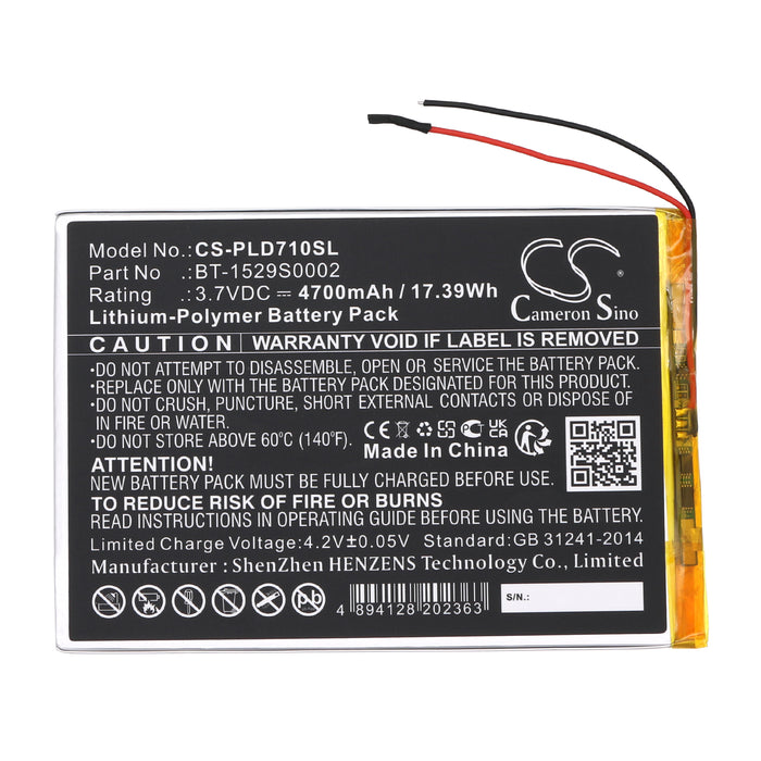 Polaroid MID1047, MID1048, MID4710PJ, MIDK147, MIDS145PWE, MIDS146PXE Tablet Replacement Battery