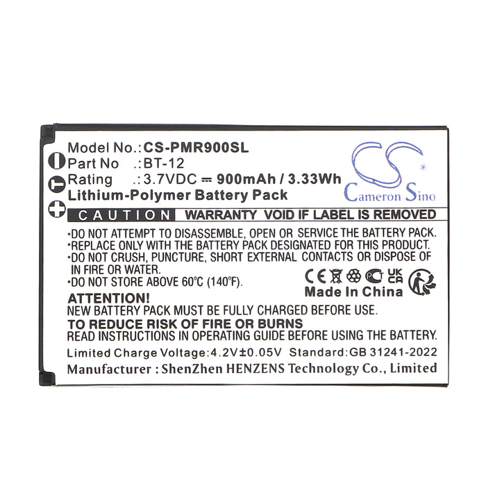 Pliant MicroCom XR MicroCom XR900 all-in-one headset Speaker Replacement Battery