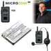Pliant MicroCom XR MicroCom XR900 all-in-one headset Speaker Replacement Battery
