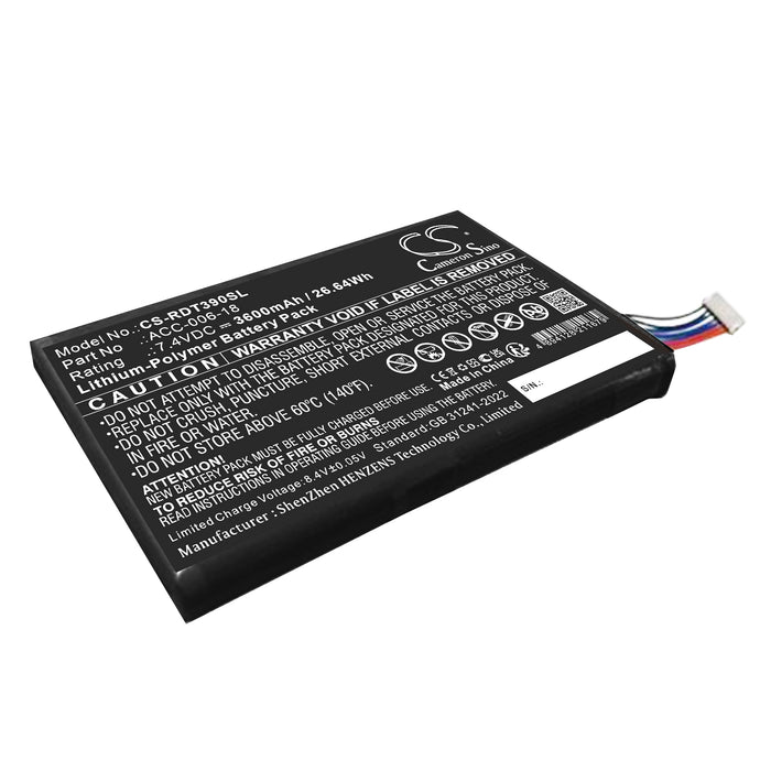 RedRoad DT390 Tablet Replacement Battery