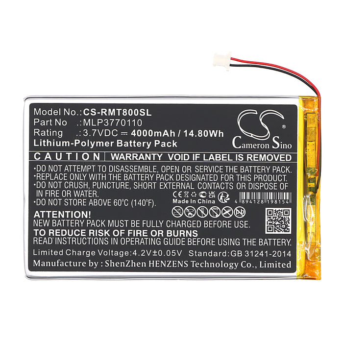 Rand McNally TND-T80A, TND-T80B GPS Replacement Battery