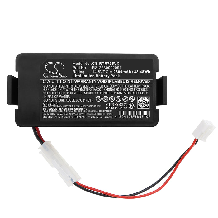 Rowenta RR7 RR 7747 WH 4Q0 RR 7755 WH 4Q0 RR7755WH4Q0 RR7747W4Q0 2600mAh Vacuum Replacement Battery