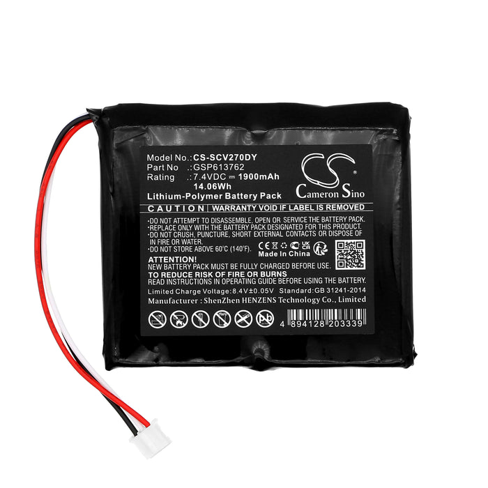 Sencor SPV2706 SPV2715 SPV 2718 SPV 2716 DVD Player Replacement Battery