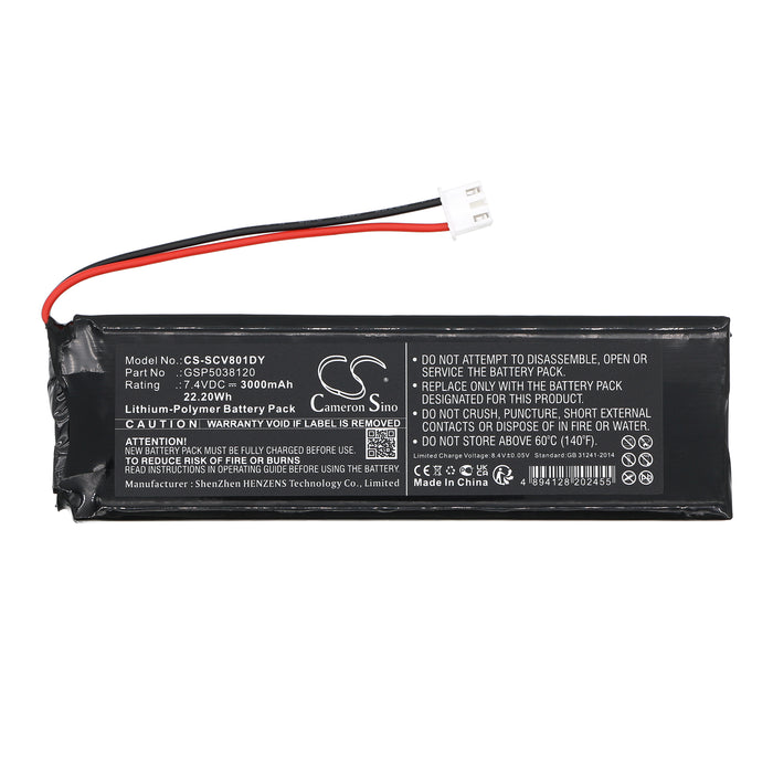Seiko SPV8011T SPV-8011T DVD Player Replacement Battery