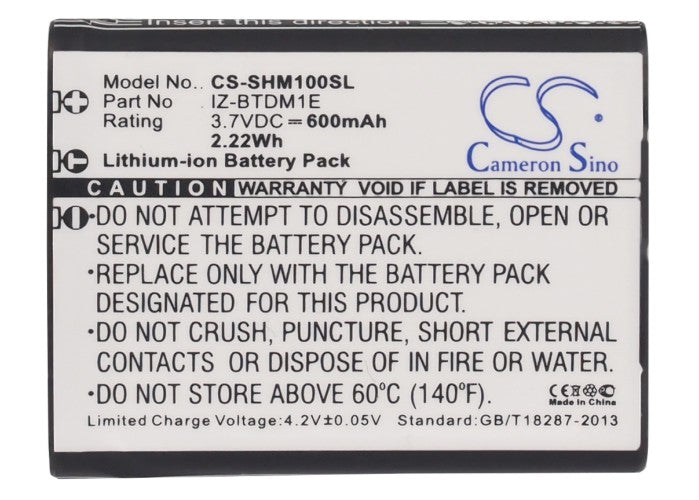 Sharp Portable Plasmacluster Ion Generator IG-DM1Z-W Medical Replacement Battery