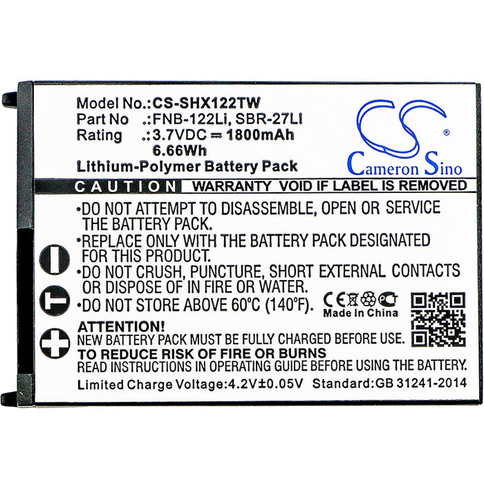 Standard Horizon HX300 Two Way Radio Replacement Battery