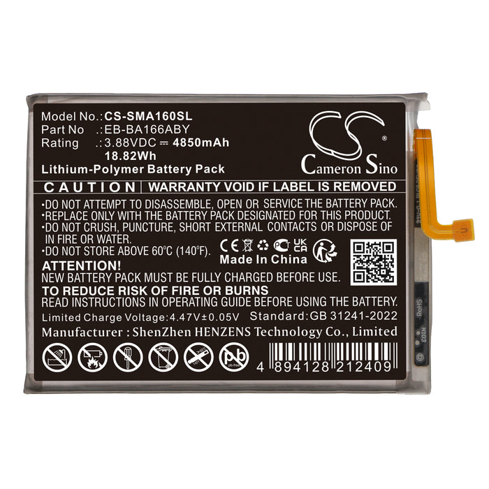 Somno Medics Galaxy A16 5G SM-A166B SM-A166B DS SM-A166E SM-A166E DS SM-A166P SM-A166P DS Mobile Phone Replacement Battery