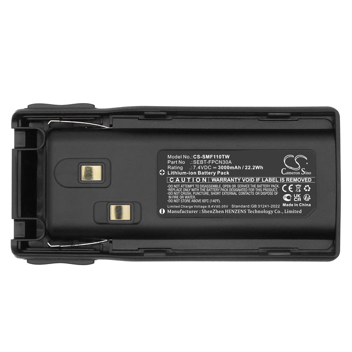 Samcom FPCN10A 3000mAh Two Way Radio Replacement Battery