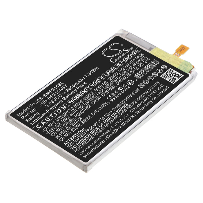 Samsung Galaxy W21 5G Galaxy Z Fold2 Galaxy Z Fold2 UW 5G M-F916U1 SCG05 SM-F9160 SM-F916A SM-F916B SM-F916J  2050mAh Mobile Phone Replacement Battery