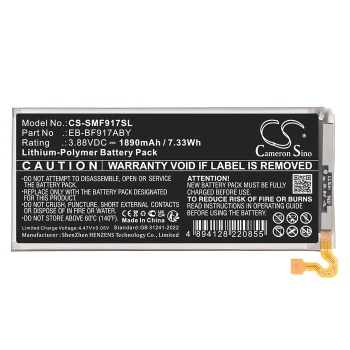 Samsung Galaxy W21 5G Galaxy Z Fold2 Galaxy Z Fold2 UW 5G M-F916U1 SCG05 SM-F9160 SM-F916A SM-F916B SM-F916J  1890mAh Mobile Phone Replacement Battery
