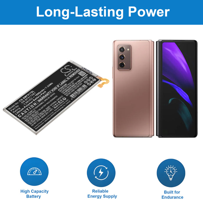 Samsung Galaxy W21 5G Galaxy Z Fold2 Galaxy Z Fold2 UW 5G M-F916U1 SCG05 SM-F9160 SM-F916A SM-F916B SM-F916J  1890mAh Mobile Phone Replacement Battery