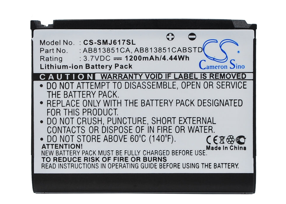 Samsung BLACKJACK II SGH-i617 Stripe DM-S105 SPH-M510 Mobile Phone Replacement Battery