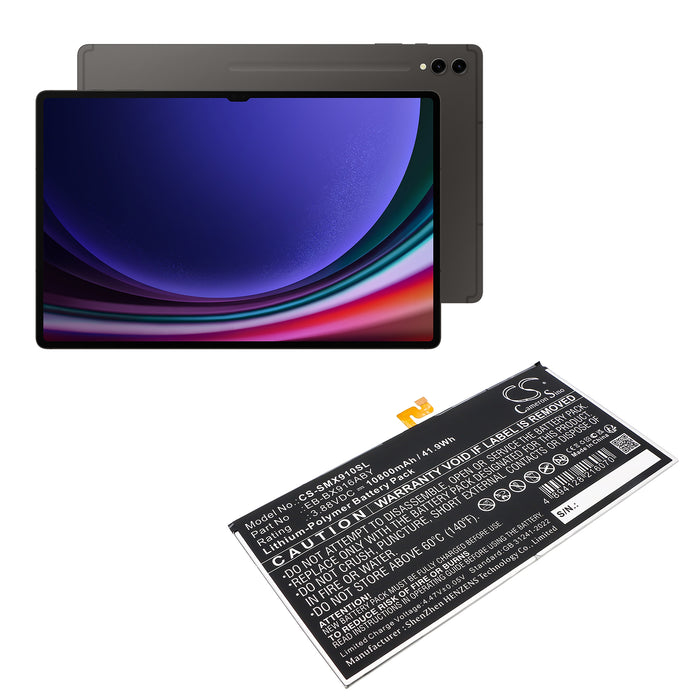 Samsung Galaxy Tab S9 Ultra SM-X910 SM-X910N SM-X916 SM-X916B SM-X916C Tablet Replacement Battery