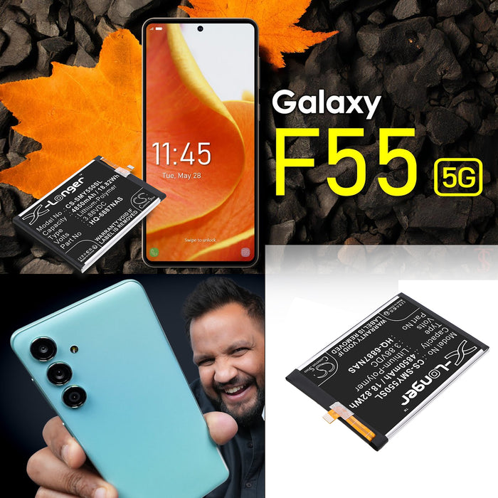 Samsung Galaxy F55 5G Galaxy M55 5G Galaxy Y55 5G SM-C5560 SM-E556B DS SM-M556B SM-M556E DS Mobile Phone Replacement Battery
