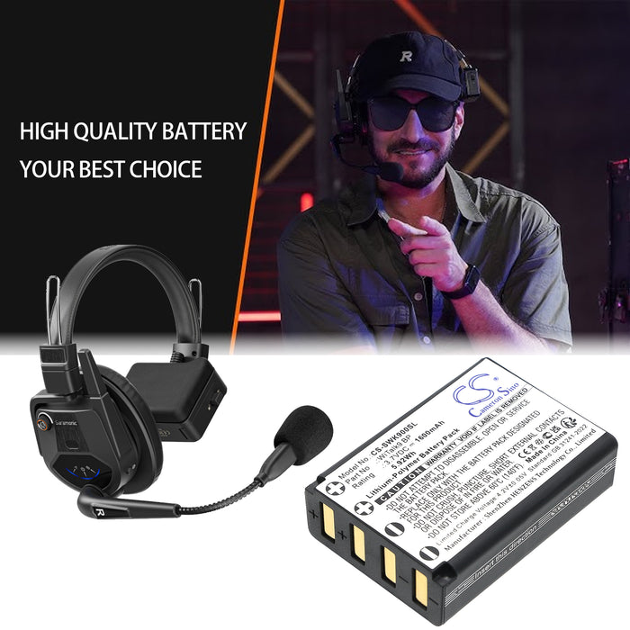 Saramonic 11601,WiTalk9 Intercom Headset,WiTalk9 SMH Headphone Replacement Battery