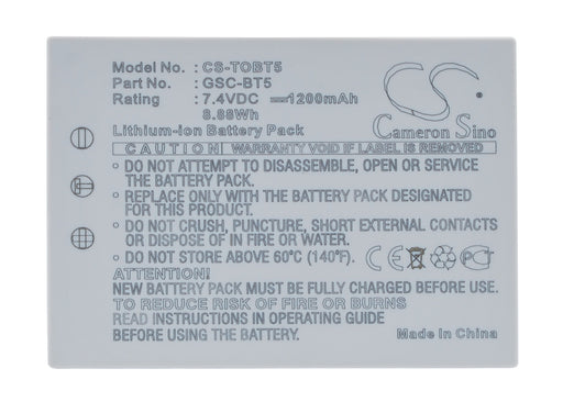 Toshiba Gigashot GSC-R60AU,Gigashot GSC-R30,Gigashot GSC-R60,Gigashot GSC-R30AU Camera Replacement Battery