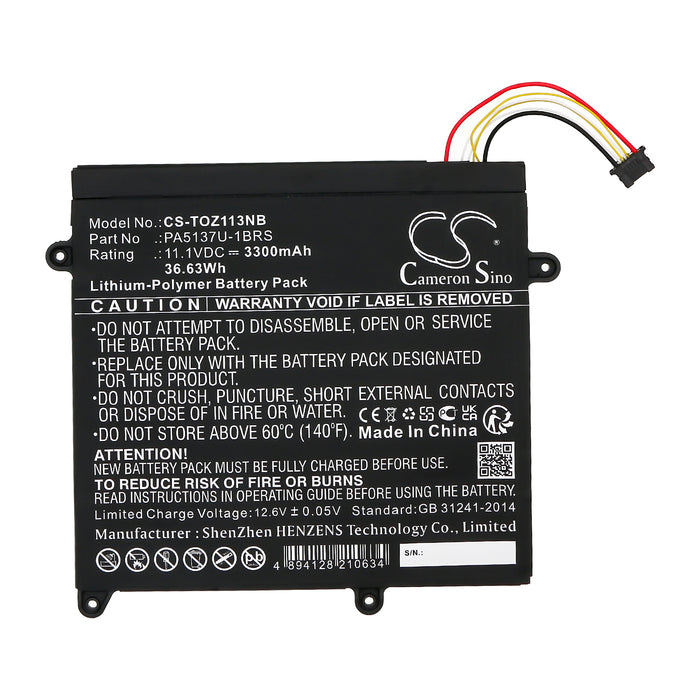 Topdon Portege Z10T-A Portege Z10T-A-102 Portege Z10T-A-103 Portege Z10T-A-104 Portege Z10T-A-106 Portege Z10T-A-109 Porteg Batterie de remplacement pour tablette