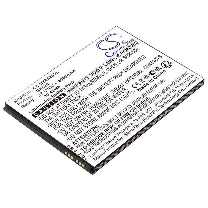 Unitech TB85 8000mAh Li-Polymer Black Tablet Replacement Battery