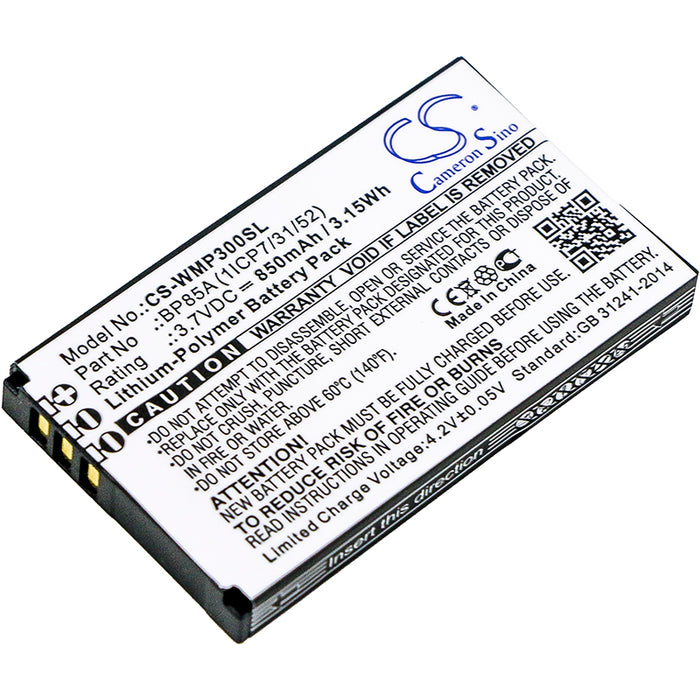 WM Systems WMP 300 WMP-300 GPS Replacement Battery