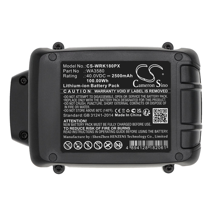Worx WG180 WG280 WG380 WG580 WG640 WA3747 WA3877 2500mAh Power Tool Replacement Battery