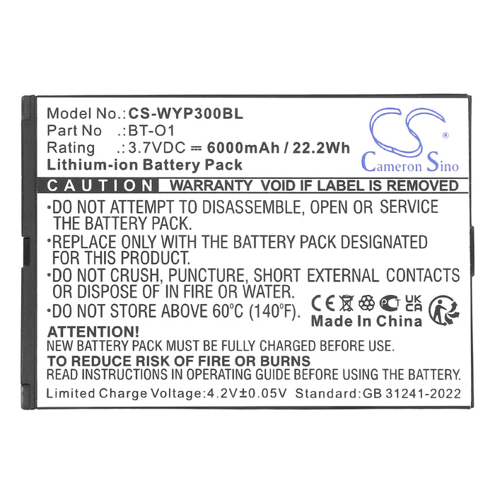 Wiseasy P3 WPO3 WPOS3 WPOS-3 Barcode Replacement Battery