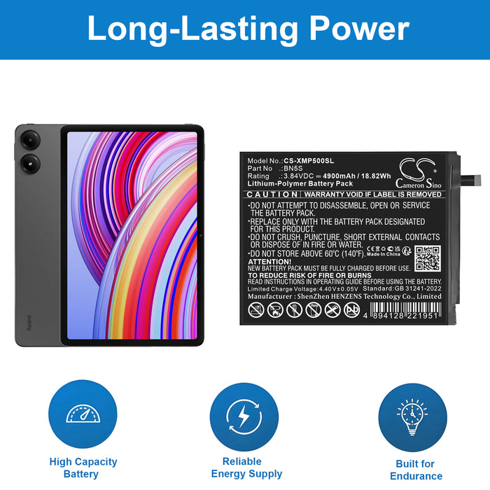 Redmi Pad Pro Tablet Replacement Battery