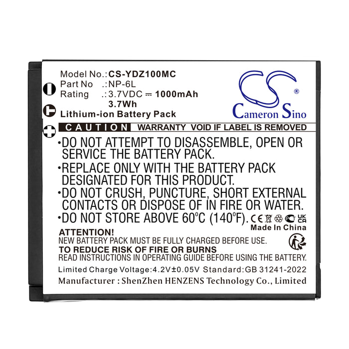 Yashica DZ-100 Hello Kitty,Yashica DigiPix Camera Replacement Battery