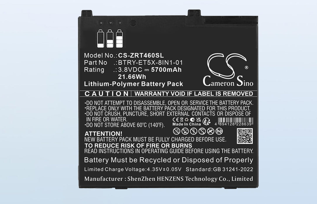 Zebra ET50 8-Inch ET55 8-Inch Tablet Replacement Battery
