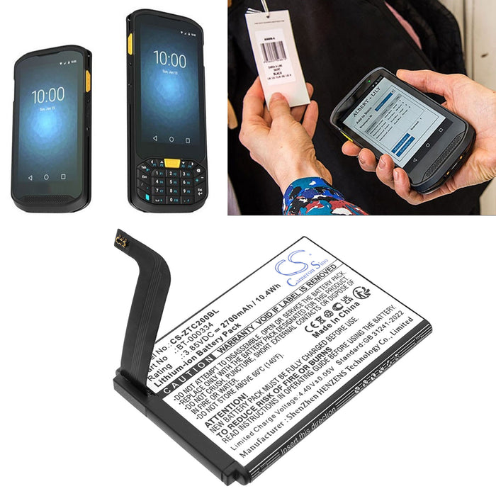 Zebra TC20 TC25 TC200J Barcode Replacement Battery